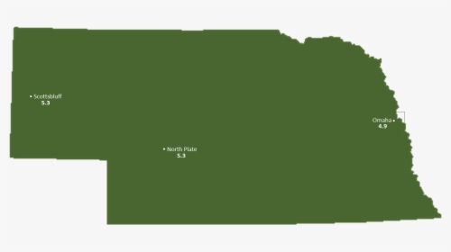 Nebraska Sun Light Hours Map - Nebraska Png Green, Transparent Png, Free Download