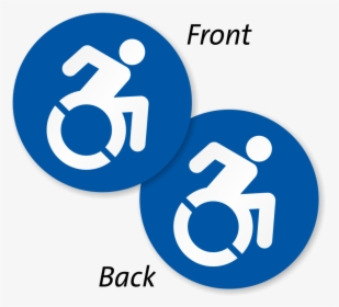 Entrance Door Signs Labels - New Handicap Parking Signs, HD Png Download, Free Download