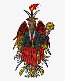 Of Demon Sigil Satanism Baphomet Pentagram Clipart - Cartoon, HD Png Download, Free Download