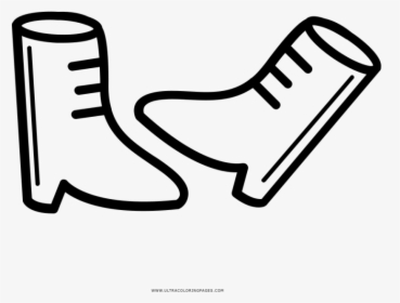 Cowboy Boot Coloring Page Boots Ultra Pages Page Cowboy - Work Boots, HD Png Download, Free Download
