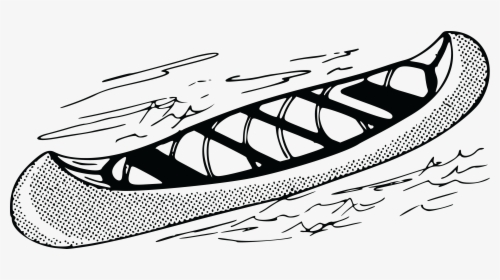Canoe Black And White Clip Art, HD Png Download, Free Download
