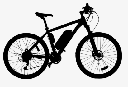 Groupset,bicycle,racing Bicycle - Mountain Bike Silhouette Png, Transparent Png, Free Download
