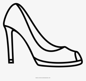 High Heels Coloring Page - Topuklu Ayakkabı Çizimi Kolay, HD Png Download, Free Download