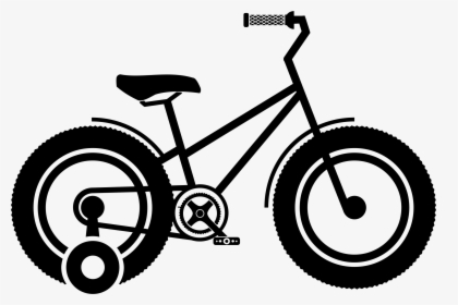 Bicycle Mountain Bike Training Wheels Clip Art - Kids Bicycle Clipart, HD Png Download, Free Download