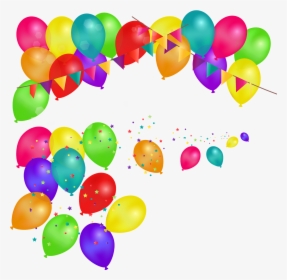 Birthday Balloon Png Images - Globos Y Serpentinas Png, Transparent Png, Free Download