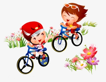 Cycle Race Cartoon Drawing, HD Png Download, Free Download