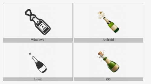 Bottle With Popping Cork On Various Operating Systems - Beer Bottle, HD Png Download, Free Download