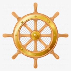Ship Wheel Gold Cilp Art Ships Anchor Steering Transparent - Ship Steering Wheel Clipart, HD Png Download, Free Download