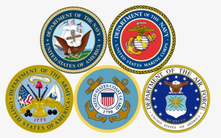 Military Us Logos Seals Transp - Branches Of The Us Military Forces, HD Png Download, Free Download