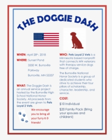 Doggie Dash 5k Set For April 28 At Sunset Pond - Poster, HD Png Download, Free Download