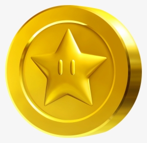 Vector Coin Video Game - Mario Star Coin, HD Png Download, Free Download