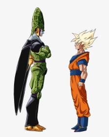 Goku Cell Color By Ruokdbz98 - Goku And Cell, HD Png Download, Free Download