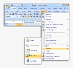 Open Visual Basic Editor From Classic Menu - Como Abrir Visual Basic En Excel, HD Png Download, Free Download