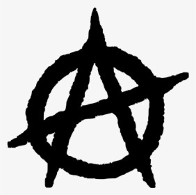 Silhouette,symbol,black And White - Anarchy Symbol, HD Png Download, Free Download