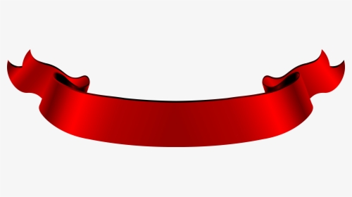 Web Folding Vintage Red Banner Ribbon Clipart - Red Black Ribbon Banner, HD Png Download, Free Download