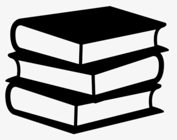 Book Stack Clipart Black And White, HD Png Download, Free Download