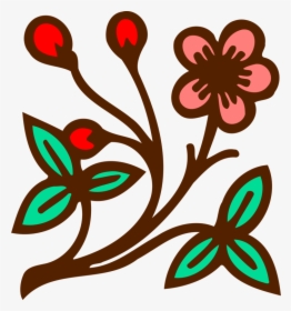 Butterfly,plant,flora - Flower Design For Embroidery, HD Png Download, Free Download