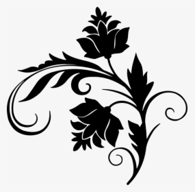 Visual Arts,plant,flora - Silhouette Fall Leaves Clipart Black And White, HD Png Download, Free Download
