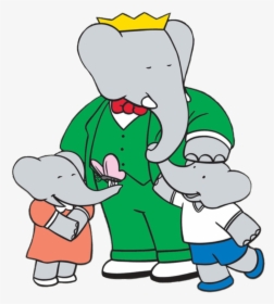 Babar The Elephant With Flora And Pom - Babar The Elephant, HD Png Download, Free Download