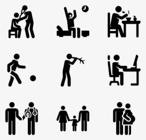 People,social Group,font,line,line Art,silhouette,band - Social Life Icon Png, Transparent Png, Free Download
