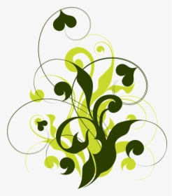 Flora, Abstract, Filigree, Map, Business Card - Green Flourish Png, Transparent Png, Free Download