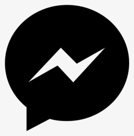 Transparent Ashamed Clipart - Facebook Messenger Logo Black, HD Png Download, Free Download
