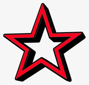 Red Star Icon - Black Star Transparent Background, HD Png Download, Free Download