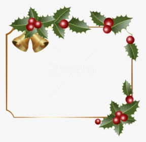 Christmas Boarder Christmas Border Decor With Bells - Christmas Borders Clipart Png, Transparent Png, Free Download