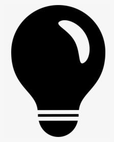 Light Bulb Black Symbol - Light Bulb Black Png, Transparent Png, Free Download