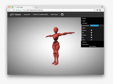 Image Of A Figure In An Online Model Viewer - Gltf Animation, HD Png Download, Free Download