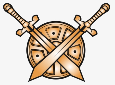 Symbol,cold Weapon,artwork - Sword And Shield Drawing, HD Png Download, Free Download