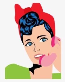 Pop Art, Woman, Phone, Crate, The Framework, Harmony - You A Phone Addict, HD Png Download, Free Download