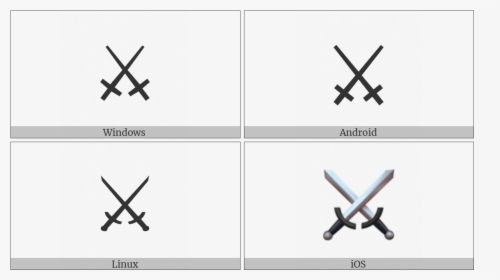 Crossed Swords On Various Operating Systems - Cross, HD Png Download, Free Download