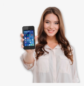 Free Phone Service With - Girl Iphone Png, Transparent Png, Free Download