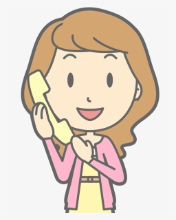 Emotion,art,yellow - Girl On Phone Clipart, HD Png Download, Free Download