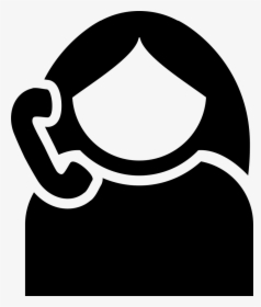 Girl On Phone - Talking On Phone Icon, HD Png Download, Free Download