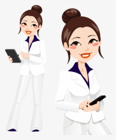 Businessperson Company Woman - Businessperson Business Woman Cartoon With Pants Png, Transparent Png, Free Download