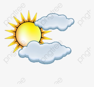 Sun Clouds Weather Icon Shower Clipart Weather Symbol - Sun With Glasses, HD Png Download, Free Download
