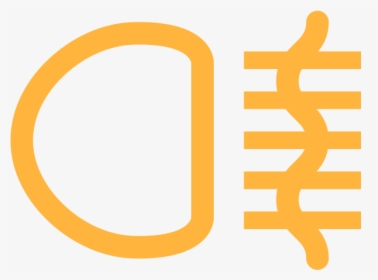 Fog Light Symbol In Orange - Car Dashboard Lights Png, Transparent Png, Free Download