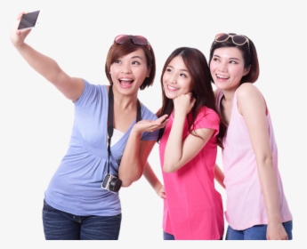 Girls Group Selfie Png, Transparent Png, Free Download