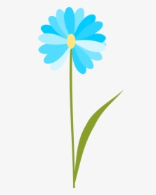 Flowers Clipart Transparent Background - Clipart Blue Flower Transparent Background, HD Png Download, Free Download