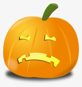 Sad Pumpkin Clip Arts - Sad Jack O Lantern, HD Png Download, Free Download