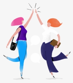 Female Dieter And Female Consultant High Fiving - One2one Diet Pdf, HD Png Download, Free Download