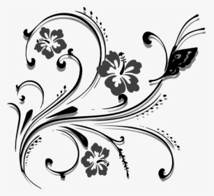 Download How To Set Use Butterfly Scroll Hibiscus Svg Vector Front Page Border Design Hd Png Download Kindpng