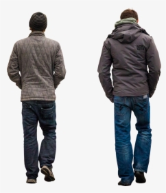 Menwalkingstreetcoldback - Man From The Back Png, Transparent Png, Free Download