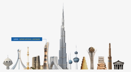 Qatar City Png Image - Dubai Towers Png, Transparent Png, Free Download
