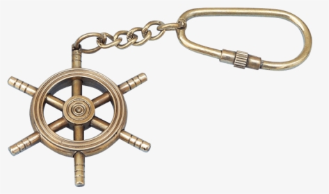 Brass Ship Wheel Keychain - Keyring Ships Wheel, HD Png Download, Free Download