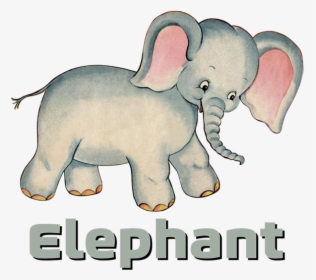 Vintage Baby Elephant Png, Transparent Png, Free Download