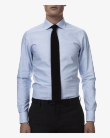 Llight Blue Dress Shirt Black Tie - Light Blue Dress Shirt Black Tie, HD Png Download, Free Download