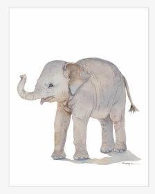 Baby Elephant Wall Art"  Class= - Indian Elephant, HD Png Download, Free Download